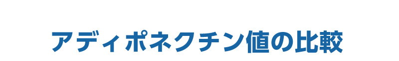 アディポネクチン値の比較